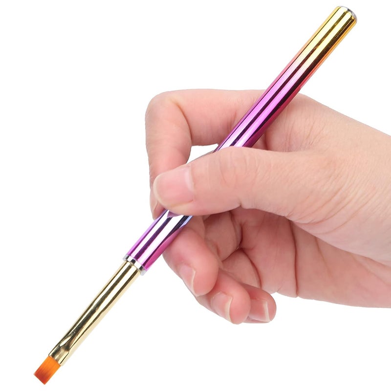 Professional Nail Art Brush Set 3 Pack Flat Pen For DIY Salon Quality Face Body Painting - Image 3